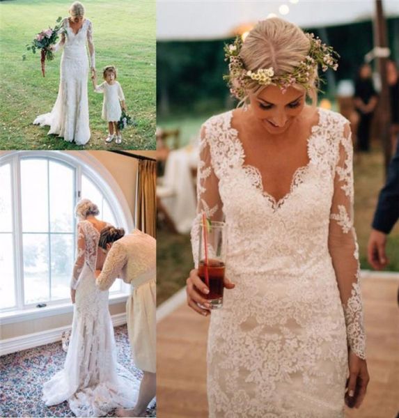 vintage lace mermaid wedding dresses with illusion long sleeves appliqued v neck with buttons back sweep train western garden brid3269375, White
vintage lace mermaid wedding dresses with illusion long sleeves appliqued v neck with buttons back sweep train western garden brid3269375, White