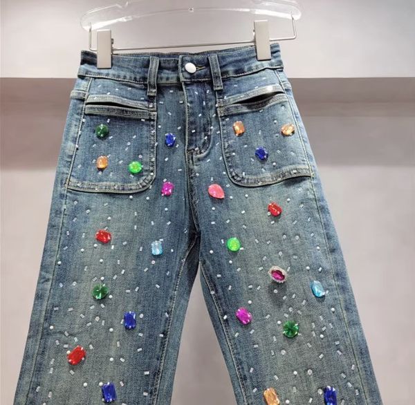 women's jeans 2023 spring summer skinny women's exquisite rhinestone beaded high waist slim slimming blue denim pants flare
women's jeans 2023 spring summer skinny women's exquisite rhinestone beaded high waist slim slimming blue denim pants flare