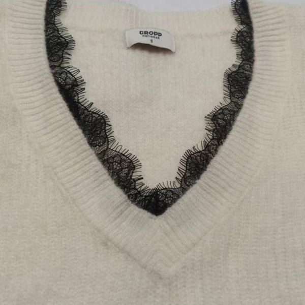 women039s solid color lazy wind vneck sweater women039s long sleeve loose and thin medium8055658, White;black
women039s solid color lazy wind vneck sweater women039s long sleeve loose and thin medium8055658, White;black