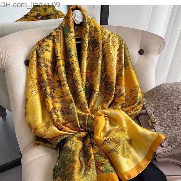 sarongs natural silk scarf women' luxury brand printed satin pashmina shawl women' long shoulder strap fountain 2023 extra large, Blue;gray
sarongs natural silk scarf women' luxury brand printed satin pashmina shawl women' long shoulder strap fountain 2023 extra large, Blue;gray