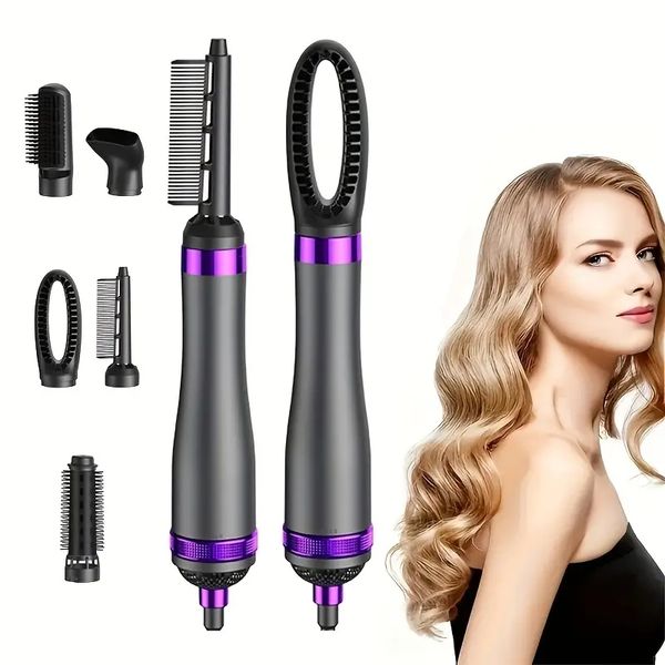 hair dryer brush 5-in-1 hair dryer air brush styler one step hair blowout volumizer for straightening curling drying combing, Black
hair dryer brush 5-in-1 hair dryer air brush styler one step hair blowout volumizer for straightening curling drying combing, Black