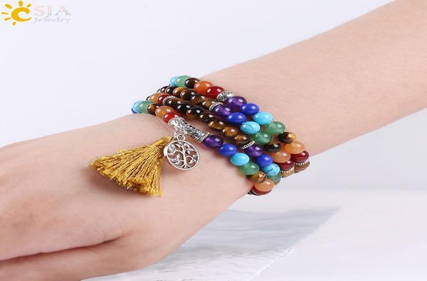 csja 108 mala natural gemstone tiger eye beads multilayer wrap bracelets 7 chakra healing mala meditation prayer yoga handmade jew8915096, Black
csja 108 mala natural gemstone tiger eye beads multilayer wrap bracelets 7 chakra healing mala meditation prayer yoga handmade jew8915096, Black