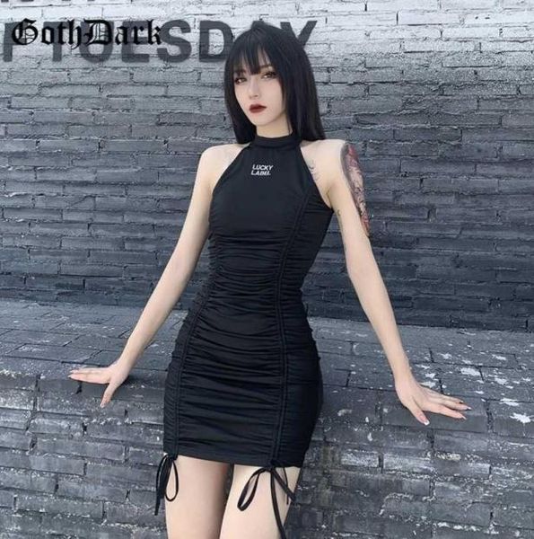 goth dark elastic drawstring gothic mini halter dresses black letter printing high waist bodycon wrap dress for women wear1520538, Black;gray
goth dark elastic drawstring gothic mini halter dresses black letter printing high waist bodycon wrap dress for women wear1520538, Black;gray