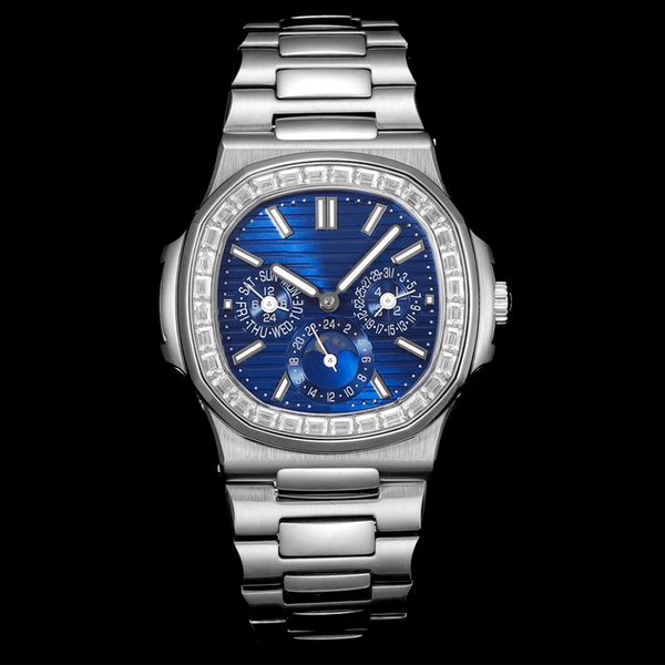 crystal watch men watches automatic mechanical movement silver stainless steel bracelet sapphire waterproof design 40mm moon phase, Slivery;brown
crystal watch men watches automatic mechanical movement silver stainless steel bracelet sapphire waterproof design 40mm moon phase, Slivery;brown