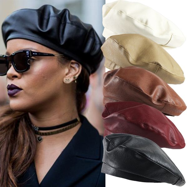 berets fashion solid color beret women vintage pu leather berets hats autumn winter lady elegant octagonal cap sboy caps panama hat 230816, Blue;gray
berets fashion solid color beret women vintage pu leather berets hats autumn winter lady elegant octagonal cap sboy caps panama hat 230816, Blue;gray