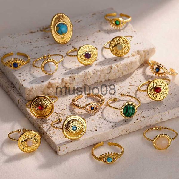 band rings stainless steel opal rings for women gold color wedding couple adjustable finger ring turkish eye aesthetic jewelry in j230817, Silver
band rings stainless steel opal rings for women gold color wedding couple adjustable finger ring turkish eye aesthetic jewelry in j230817, Silver