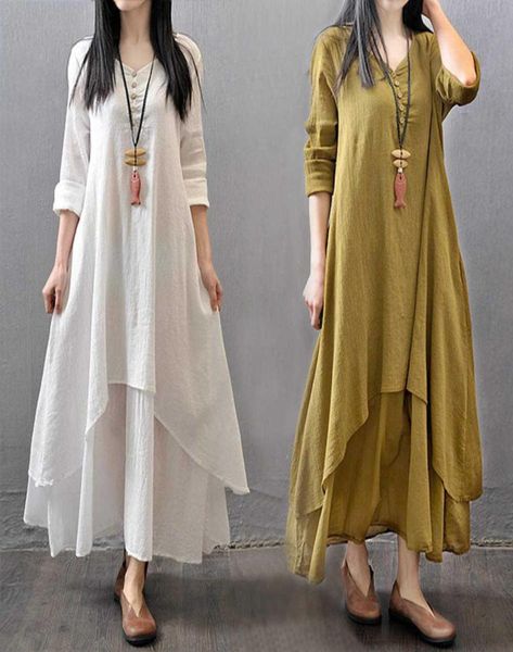 spring summer women long cotton linen dress white plus size false two pieces oneck maxi dresses office casual loose9601068, Black;gray
spring summer women long cotton linen dress white plus size false two pieces oneck maxi dresses office casual loose9601068, Black;gray
