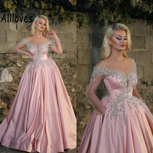 sparkle crystals sequined evening dresses elegant pink satin sheer neck long sleeves ruched a line prom gowns middle east dubai sa8608879, Black;red
sparkle crystals sequined evening dresses elegant pink satin sheer neck long sleeves ruched a line prom gowns middle east dubai sa8608879, Black;red
