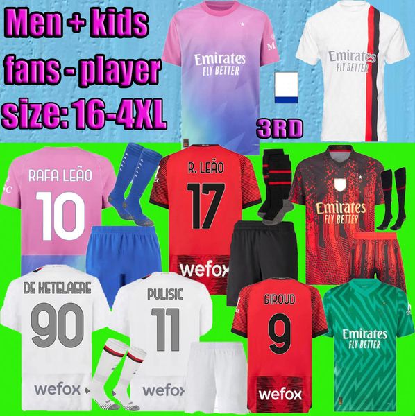 23 24 ibrahimovic giroud soccer jerseys 2023 pulisic theo ac milans tonali 4th shirt romagnoli rafa leao s.castillejo reijnders saelemaekers, Black;yellow
23 24 ibrahimovic giroud soccer jerseys 2023 pulisic theo ac milans tonali 4th shirt romagnoli rafa leao s.castillejo reijnders saelemaekers, Black;yellow