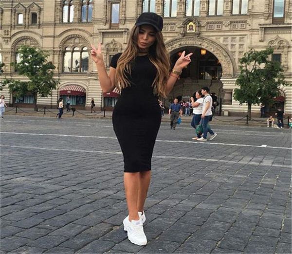 women bodycon dresses summer new fitness black crew neck short sleeve sheath slim knee length dress6518207, Black;gray
women bodycon dresses summer new fitness black crew neck short sleeve sheath slim knee length dress6518207, Black;gray