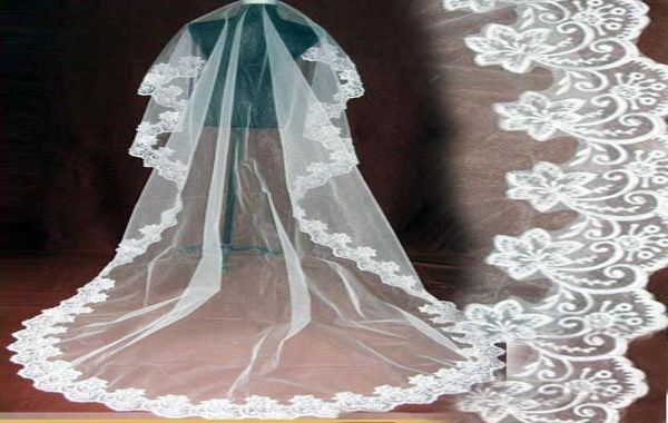 3m white ivory bridal veils tulle applique lace one layer wedding veils 032639834, Black
3m white ivory bridal veils tulle applique lace one layer wedding veils 032639834, Black