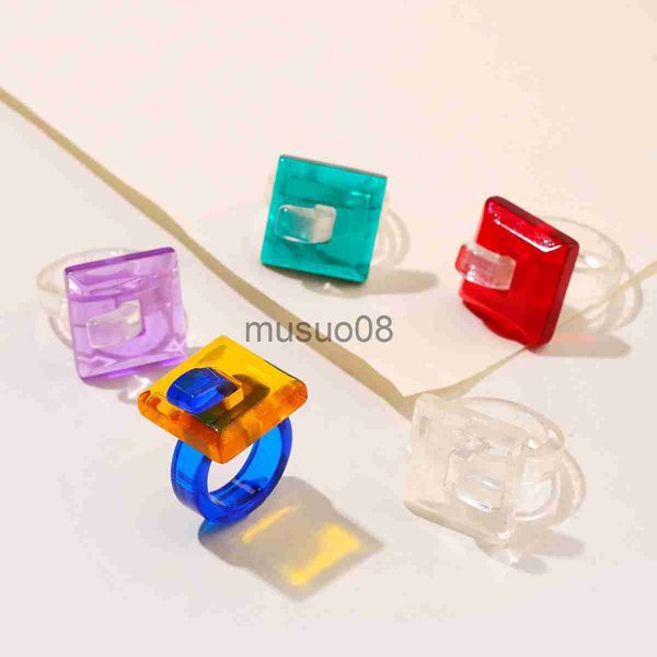 band rings new vintage transparent colorful acrylic resin ring korea fashion geometric aesthetic jewelry ring for women trend punk j230817, Silver
band rings new vintage transparent colorful acrylic resin ring korea fashion geometric aesthetic jewelry ring for women trend punk j230817, Silver
