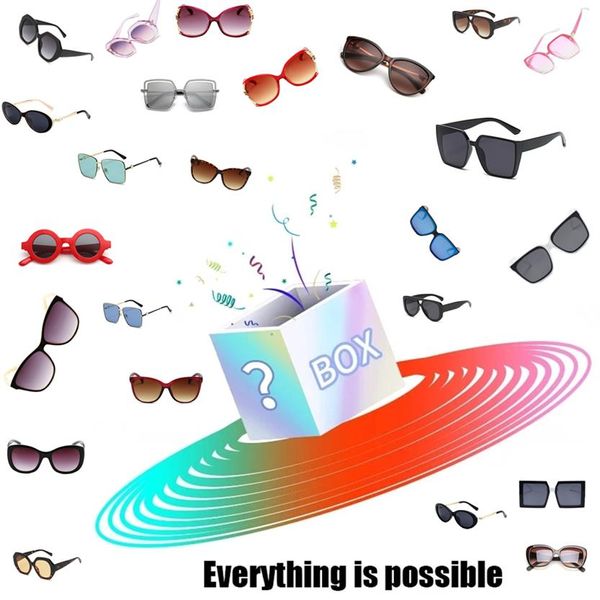 

mystery box for sunglasses surprise gift premium designer sun glasses boutique random item with boxs and packaging196a, White;black