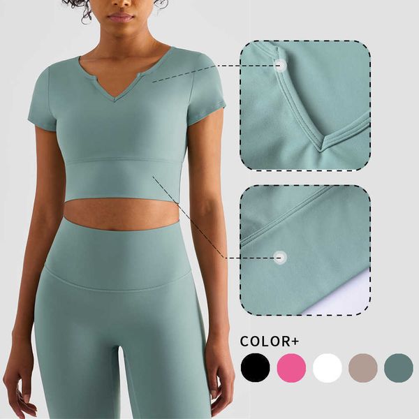 lulu small v-neck yoga t-shirt for fitness female chest pad sports for women gym outfit workout shirts sportswear summer tee
lulu small v-neck yoga t-shirt for fitness female chest pad sports for women gym outfit workout shirts sportswear summer tee