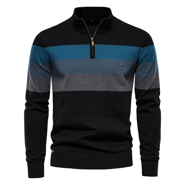 men's sweaters men's sweater autumn and winter half high collar color matching stripe sweater men's business casual high-qual, White;black
men's sweaters men's sweater autumn and winter half high collar color matching stripe sweater men's business casual high-qual, White;black