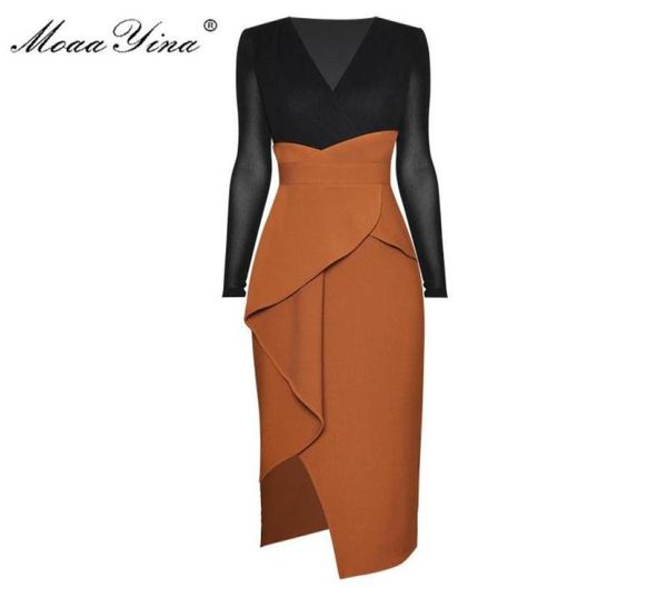 moaayina fashion designer dress spring women dress vneck long sleeve patchwork package buttocks ruffles asymmetrical dresses4926990, Black;gray
moaayina fashion designer dress spring women dress vneck long sleeve patchwork package buttocks ruffles asymmetrical dresses4926990, Black;gray