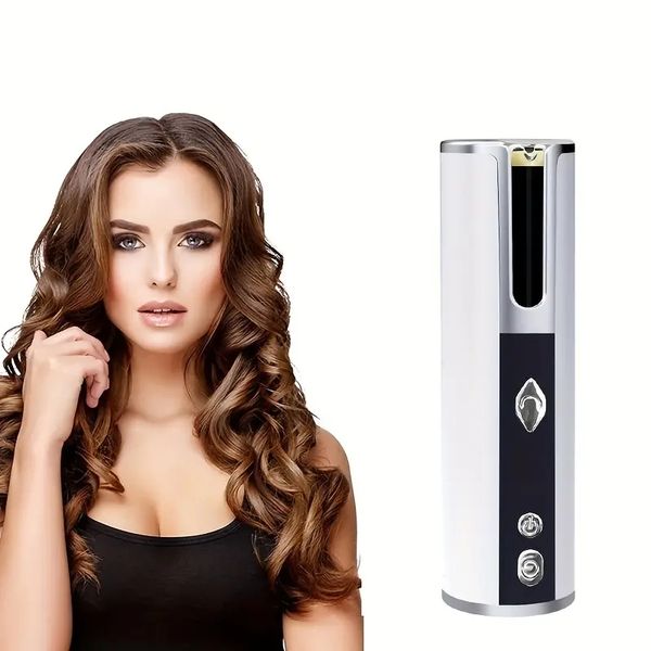 1pc rechargeable wireless hair curler with lcd display - portable automatic ceramic air spin curling iron styler for women, Black
1pc rechargeable wireless hair curler with lcd display - portable automatic ceramic air spin curling iron styler for women, Black