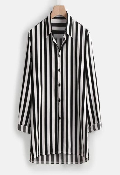 long sleeve casual button down dress men vertical striped shirt lapel striped slim fit mens shirts6064318, White;black
long sleeve casual button down dress men vertical striped shirt lapel striped slim fit mens shirts6064318, White;black