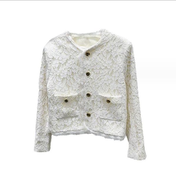 816 2023 autumn brand same style coat white long sleeve coat crew neck lace button fashion luxury womens clothes xue, Black;brown
816 2023 autumn brand same style coat white long sleeve coat crew neck lace button fashion luxury womens clothes xue, Black;brown