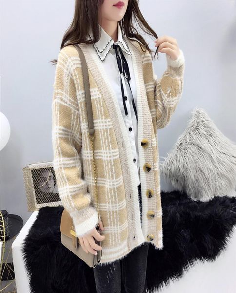 women039s sweaters casual loose plaid sweater cardigan women sweatshirts japanese harajuku ulzzang female korean kawaii cute cl3433020, White;black
women039s sweaters casual loose plaid sweater cardigan women sweatshirts japanese harajuku ulzzang female korean kawaii cute cl3433020, White;black