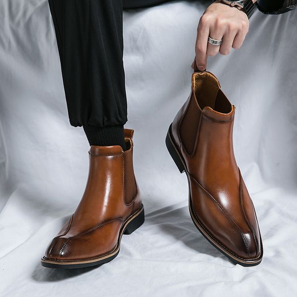 boots brown chelsea boots for men ankle business square toe slip-on mens boots size 38-45 230816, Black
boots brown chelsea boots for men ankle business square toe slip-on mens boots size 38-45 230816, Black