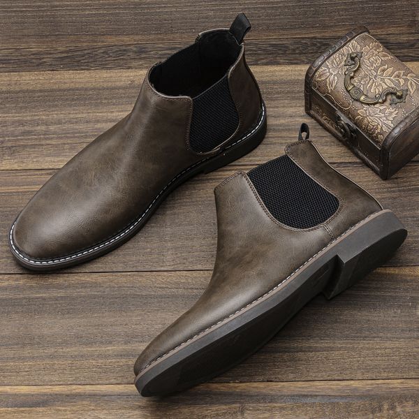 boots 40~46 chelsea boots men brand comfortable fashion leather men boots #kd5318 230816, Black
boots 40~46 chelsea boots men brand comfortable fashion leather men boots #kd5318 230816, Black