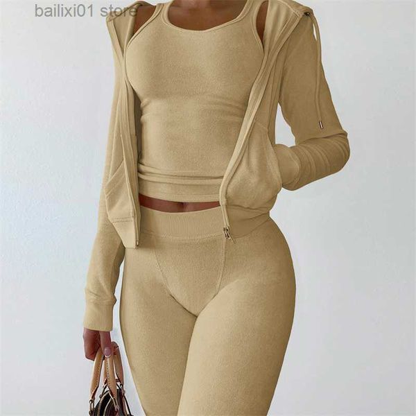 women's jumpsuits rompers velvet 3 piece jogger sets women solid croppped tank long sleeve zip-up hooded jackets pockets leggings pants, Black;white
women's jumpsuits rompers velvet 3 piece jogger sets women solid croppped tank long sleeve zip-up hooded jackets pockets leggings pants, Black;white