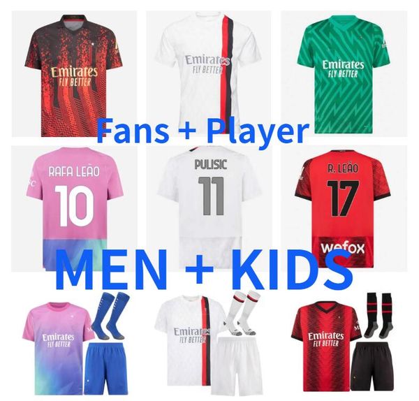 23 24 giroud soccer jerseys home ibrahimovic pulisic rafa leao football shirt 2023 2024 tonali camiseta de futbol theo brahim ac milans fans, Black;yellow
23 24 giroud soccer jerseys home ibrahimovic pulisic rafa leao football shirt 2023 2024 tonali camiseta de futbol theo brahim ac milans fans, Black;yellow