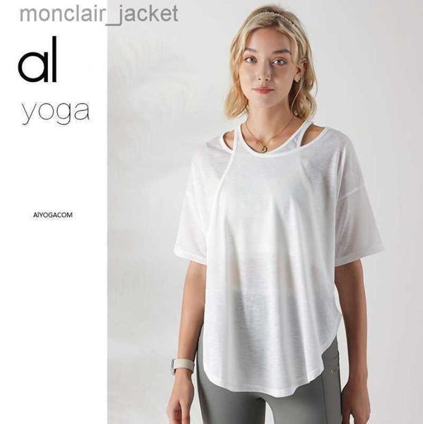 desginer alos yoga t shirt suit women's summer thin short sleeve fitness running quick dry sports t-shirt loose cover, White
desginer alos yoga t shirt suit women's summer thin short sleeve fitness running quick dry sports t-shirt loose cover, White