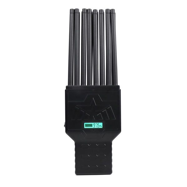 super 18 bands signal jamm er for wifi gsm lte cdma 2g 3g 4g 5g gps remote control signal block er, Silver