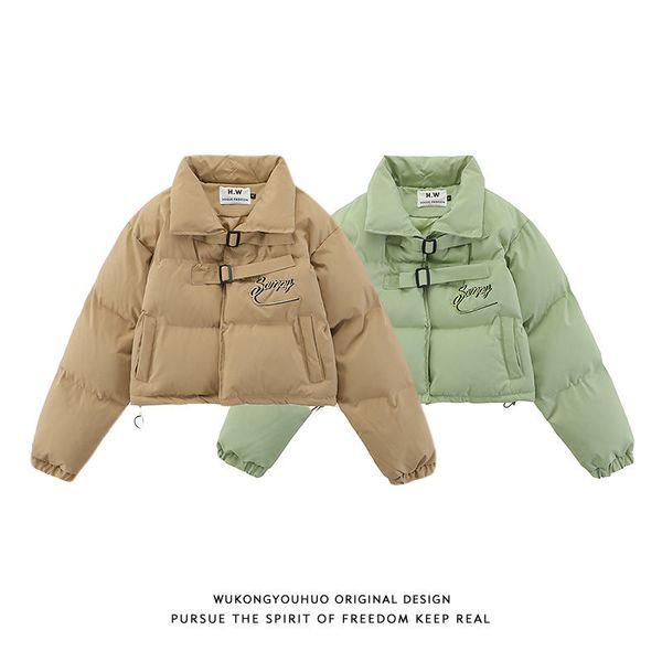 designer hip-hop embroidery lapels short cotton-padded women's fashion tag loose thick warm slim cotton-padded jacket, Black
designer hip-hop embroidery lapels short cotton-padded women's fashion tag loose thick warm slim cotton-padded jacket, Black