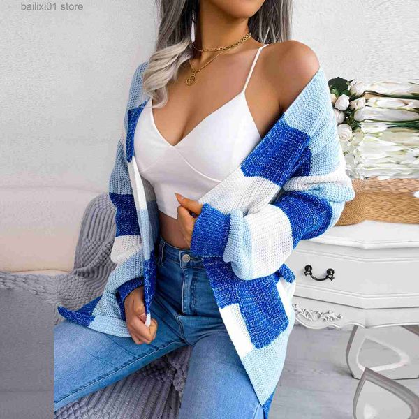 women's sweaters ficusrong women autumn winter contrast stripe lantern sleeve casual cardigan sweater for ladies fashion chic knitted, White;black
women's sweaters ficusrong women autumn winter contrast stripe lantern sleeve casual cardigan sweater for ladies fashion chic knitted, White;black