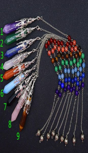 hexagonal chakra crystal bullet gemstone pendant necklaces pointed quartz stone chain necklaces7455617, Silver
hexagonal chakra crystal bullet gemstone pendant necklaces pointed quartz stone chain necklaces7455617, Silver