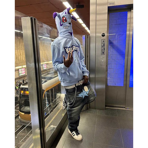 kakazzy full zip sweater china-chic boys autumn and winter fashion cartoon embroidery hoodie coat for men and women, Black
kakazzy full zip sweater china-chic boys autumn and winter fashion cartoon embroidery hoodie coat for men and women, Black