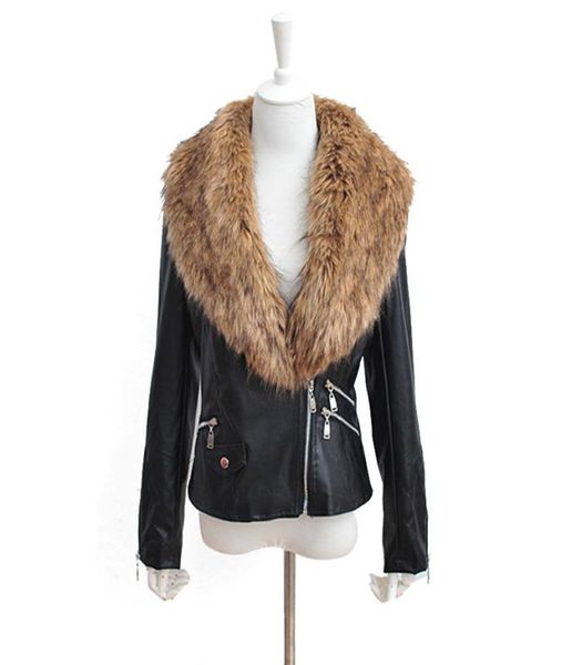 faroonee pu leather jacket with faux fur collar women autumn coat female slim short outerwear overcoat plus size 3x q16609551027, Black;brown
faroonee pu leather jacket with faux fur collar women autumn coat female slim short outerwear overcoat plus size 3x q16609551027, Black;brown