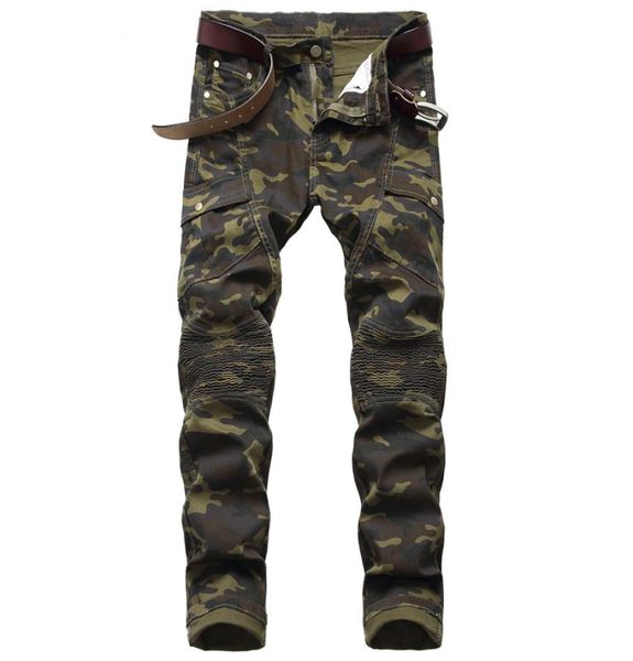 camouflage jeans men hip hop biker stretched jeans streetwear pleated joggers slim men039s scratched pants pantalones hombre2366397, Blue 
camouflage jeans men hip hop biker stretched jeans streetwear pleated joggers slim men039s scratched pants pantalones hombre2366397, Blue