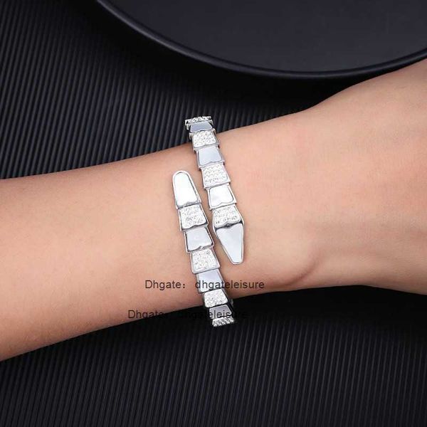 fashion snake shaped fritillaria gold silver titanium steel 18 k gold ins wind gold plated diamond non fading female bracelet, Black
fashion snake shaped fritillaria gold silver titanium steel 18 k gold ins wind gold plated diamond non fading female bracelet, Black