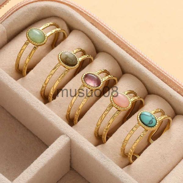band rings inlaid natural stone stainless steel engagement rings for women adjustable opening simplicity vintage ring fashion jewelry j23081, Silver
band rings inlaid natural stone stainless steel engagement rings for women adjustable opening simplicity vintage ring fashion jewelry j23081, Silver