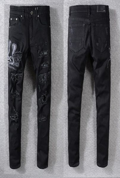 2020 new men039s design snake jeans skinny ripped destroyed stretch slim fit hop hop pants with holes embroidered jeans size 284693303, Blue
2020 new men039s design snake jeans skinny ripped destroyed stretch slim fit hop hop pants with holes embroidered jeans size 284693303, Blue