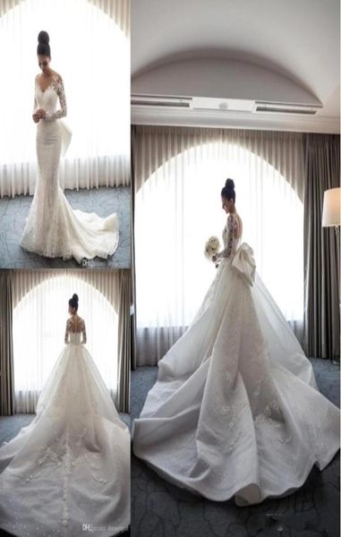 2018 arabic gorgeous mermaid wedding dresses with detachable long train illusion long sleeves beaded full lace bridal gowns ba96656197303, White
2018 arabic gorgeous mermaid wedding dresses with detachable long train illusion long sleeves beaded full lace bridal gowns ba96656197303, White