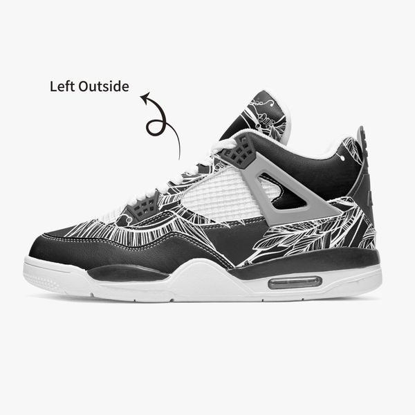 new diy custom basketball shoes mens and womens classic black and white line leaves trainers outdoor sports 36-46
new diy custom basketball shoes mens and womens classic black and white line leaves trainers outdoor sports 36-46