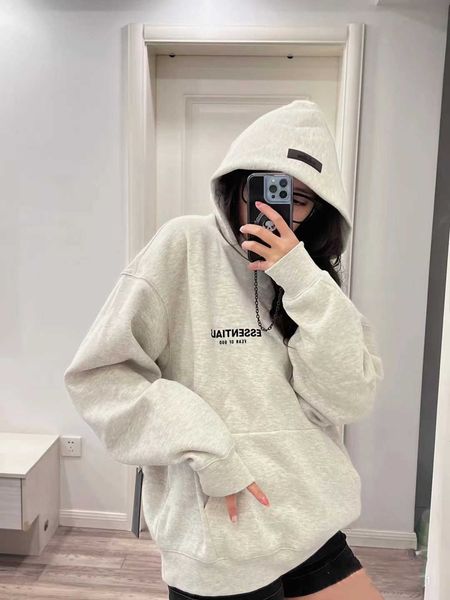 ess hoodie fog double thread essentials silver fox fleece hooded sweater women's casual loose high street fashion design feeling hoodie, Black
ess hoodie fog double thread essentials silver fox fleece hooded sweater women's casual loose high street fashion design feeling hoodie, Black