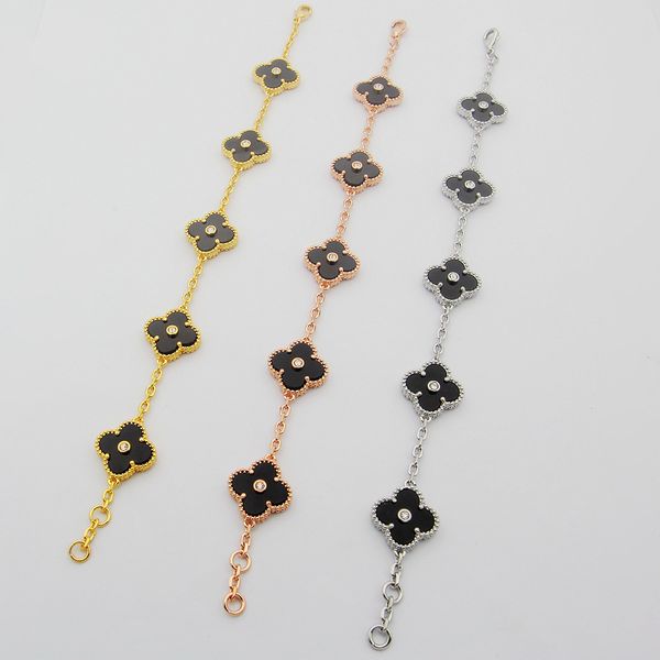 black color women designer bangles brass single diamond four-leaf flowers luxury brand bracelet
black color women designer bangles brass single diamond four-leaf flowers luxury brand bracelet