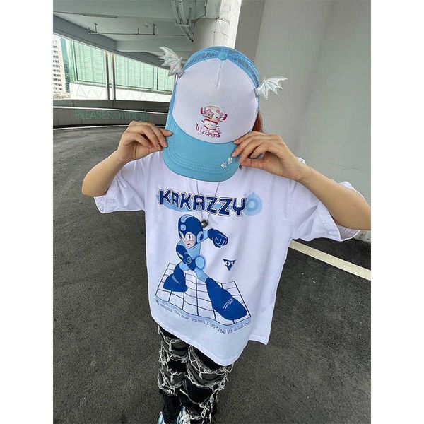 kakazy american retro short sleeved t-shirt men's and women's summer cotton heavyweight hong kong fashion brand half sleeve shirt, White
kakazy american retro short sleeved t-shirt men's and women's summer cotton heavyweight hong kong fashion brand half sleeve shirt, White