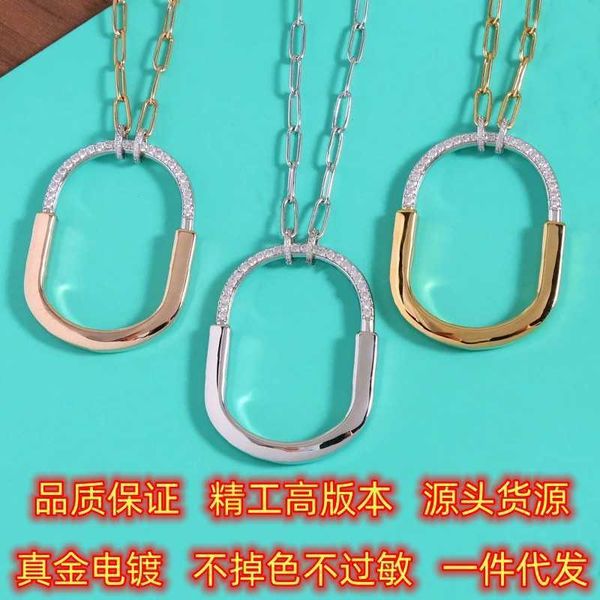 designer seiko high edition s925 silver new half diamond large u-shaped lock pendant 18k rose gold necklace for women, Black
designer seiko high edition s925 silver new half diamond large u-shaped lock pendant 18k rose gold necklace for women, Black