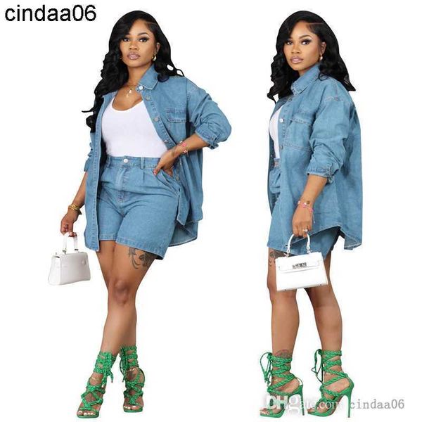 fall 2023 women clothes tracksuit denim jeans shorts suit jacket jeans coat two piece set women clothing, Gray
fall 2023 women clothes tracksuit denim jeans shorts suit jacket jeans coat two piece set women clothing, Gray