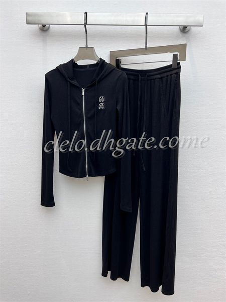 2023 new sets mm casual fashion set slim fit hooded zipper cardigan+wide leg pants daily tri color sml, Black
2023 new sets mm casual fashion set slim fit hooded zipper cardigan+wide leg pants daily tri color sml, Black