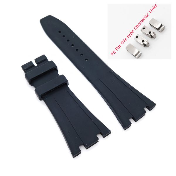 27mm black rubber band 18mm folding clasp strap for ap royal oak 39mm 41mm watch, Black;brown
27mm black rubber band 18mm folding clasp strap for ap royal oak 39mm 41mm watch, Black;brown