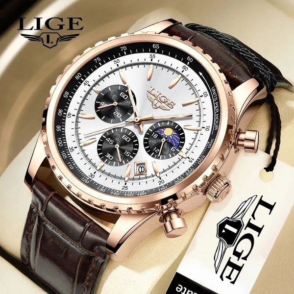 wristwatches lige men's watches brand luxury men wrist watch leather quartz watch sports waterproof male clock relogio masculinobox 230, Slivery;brown
wristwatches lige men's watches brand luxury men wrist watch leather quartz watch sports waterproof male clock relogio masculinobox 230, Slivery;brown