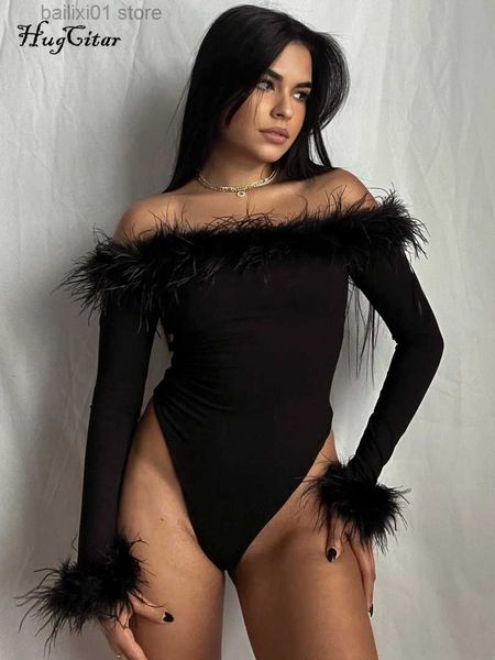women's jumpsuits rompers feather slash neck long sleeve solid elegant bodycon bodysuit 2022 fall winter women birthday party y2k cloth, Black;white
women's jumpsuits rompers feather slash neck long sleeve solid elegant bodycon bodysuit 2022 fall winter women birthday party y2k cloth, Black;white